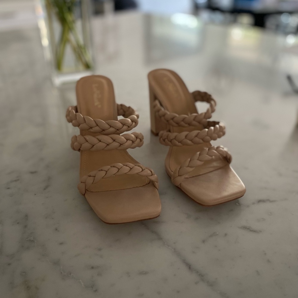 Ashley triple braid heel nude 8.5